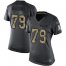 Nike Detroit Lions #79 Kenny Wiggins Black Womens Stitched NFL Limited 2016 Salute to Service Jersey
