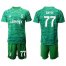 Juventus #77 Buffon Green Goalkeeper Soccer Club Jersey