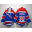 New York Rangers #30 Henrik Lundqvist Blue Sawyer Hooded Sweatshirt Stitched Youth NHL Jersey