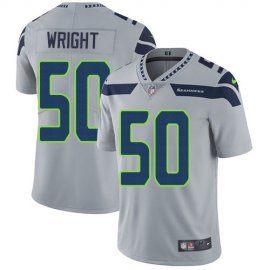 Nike Seattle Seahawks #50 K.J. Wright Grey Alternate Mens Stitched NFL Vapor Untouchable Limited Jersey