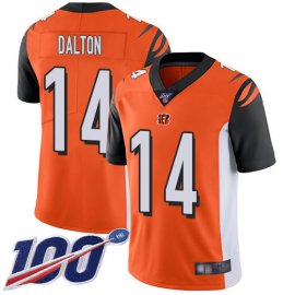 Nike Cincinnati Bengals #14 Andy Dalton Orange Alternate Mens Stitched NFL 100th Season Vapor Limited Jersey