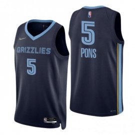 Nike Memphis Grizzlies #5 Yves Pons Navy Mens 2021-22 NBA 75th Anniversary Diamond Swingman Jersey – Icon Edition Mens