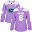 Adidas Vancouver Canucks #6 Brock Boeser Purple Authentic Fights Cancer Womens Stitched NHL Jersey