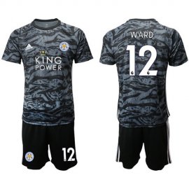 Leicester City #12 Ward Black Goalkeeper Soccer Club Jersey