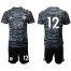 Leicester City #12 Ward Black Goalkeeper Soccer Club Jersey