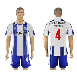 Oporto #4 Pereira Home Soccer Club Jersey