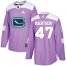 Adidas Vancouver Canucks #47 Sven Baertschi Purple Authentic Fights Cancer Stitched NHL Jersey