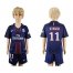 Paris Saint-Germain #11 Di Maria Home Kid Soccer Club Jersey