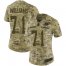 San Francisco 49ers #71 Trent Williams Camo Womens Stitched NFL Limited 2018 Salute To Service Jersey