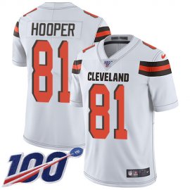 Nike Cleveland Browns #81 Austin Hooper White Mens Stitched NFL 100th Season Vapor Untouchable Limited Jersey