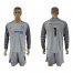 Chelsea #1 Begovic Grey Goalkeeper Long Sleeves Soccer Club Jersey