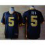 Punahou High School(Honolulu) 5 Manti TeO Blue Football NCAA Jerseys