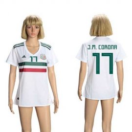 Womens Mexico #17 J.M.Corona Away Soccer Country Jersey