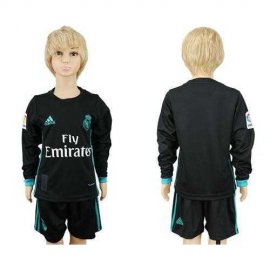 Real Madrid Blank Sec Away Long Sleeves Kid Soccer Club Jersey