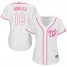 Washington Nationals #16 Victor Robles White/Pink Fashion Womens Stitched MLB Jersey