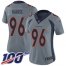 Nike Denver Broncos #96 Shelby Harris Gray Womens Stitched NFL Limited Inverted Legend 100th Season Jersey