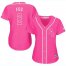 Chicago White Sox #2 Nellie Fox Pink Fashion Womens Stitched MLB Jersey