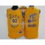 Mens Golden State Warriors #40 Harrison Barnes Yellow stitched 2016 The Finals The City NBA Jersey