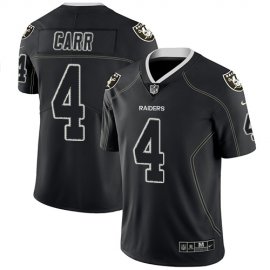 Nike Las Vegas Raiders #4 Derek Carr Lights Out Black Mens Stitched NFL Limited Rush Jersey