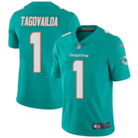 Nike Miami Dolphins #1 Tua Tagovailoa Aqua Green Team Color Youth Stitched NFL Vapor Untouchable Limited Jersey