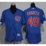 Chicago Cubs #49 Jake Arrieta Blue Flexbase Authentic Womens Stitched MLB Jersey