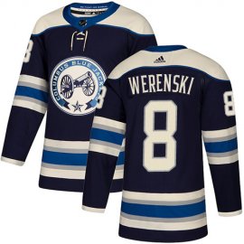 Adidas Columbus Blue Jackets #8 Zach Werenski Navy Alternate Authentic Stitched NHL Jersey
