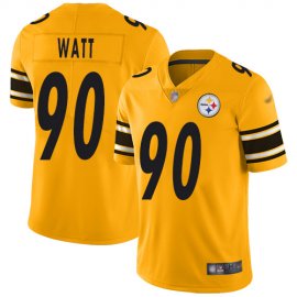 Nike Pittsburgh Steelers #90 T. J. Watt Gold Youth Stitched NFL Limited Inverted Legend Jersey