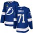 Adidas Tampa Bay Lightning #71 Anthony Cirelli Blue 2022 Stanley Cup Final Patch Home Authentic Stitched NHL Jersey Mens