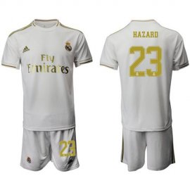 Real Madrid #23 Hazard White Home Soccer Club Jersey