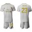 Real Madrid #23 Hazard White Home Soccer Club Jersey