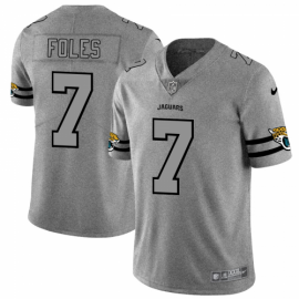 Jacksonville Jaguars #7 Nick Foles Mens Nike Gray Gridiron II Vapor Untouchable Limited NFL Jersey