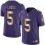 Nike Baltimore Ravens #5 Joe Flacco Purple Mens Stitched NFL Limited Gold Rush Jersey