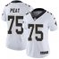 Nike New Orleans Saints #75 Andrus Peat White Womens Stitched NFL Vapor Untouchable Limited Jersey