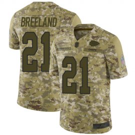 Nike Kansas City Chiefs #21 Bashaud Breeland Camo Mens Stitched NFL Limited 2018 Salute To Service Jersey