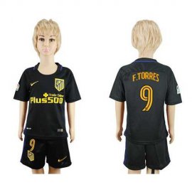 Atletico Madrid #9 F.Torres Away Kid Soccer Club Jersey
