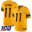 Nike Pittsburgh Steelers #11 Chase Claypool Gold Youth Stitched NFL Limited Inverted Legend 100th Season Jersey