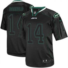 Nike New York Jets #14 Sam Darnold Lights Out Black Mens Stitched NFL Elite Jersey