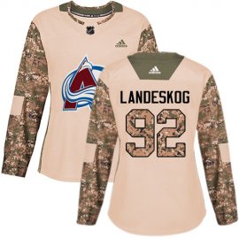 Adidas Colorado Avalanche #92 Gabriel Landeskog Camo Authentic 2017 Veterans Day Womens Stitched NHL Jersey