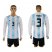 Argentina #3 Fazio Home Long Sleeves Soccer Country Jersey