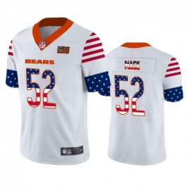 Chicago Chicago Bears #52 Khalil Mack White Mens Nike Team Logo USA Flag Vapor Untouchable Limited NFL Jersey