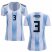 Womens Argentina #3 Fazio Home Soccer Country Jersey