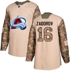 Adidas Colorado Avalanche #16 Nikita Zadorov Camo Authentic 2017 Veterans Day Stitched NHL Jersey