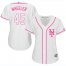 New York Mets #45 Zack Wheeler White/Pink Fashion Womens Stitched MLB Jersey