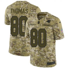 Nike Carolina Panthers #80 Ian Thomas Camo Mens Stitched NFL Limited 2018 Salute To Service Jersey