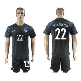France #22 Schneiderlin Away Soccer Country Jersey