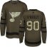 Adidas St. Louis Blues #90 Ryan OReilly Green Salute to Service Stitched NHL Jersey