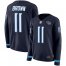 Nike Tennessee Titans #11 A.J. Brown Navy Blue Team Color Womens Stitched NFL Limited Therma Long Sleeve Jersey