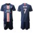 Paris Saint-Germain #7 Mbappe Home Soccer Club Jersey