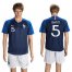 France #5 Umtiti Home Soccer Country Jersey