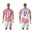 Croatia #17 Mandzukic Home Soccer Country Jersey